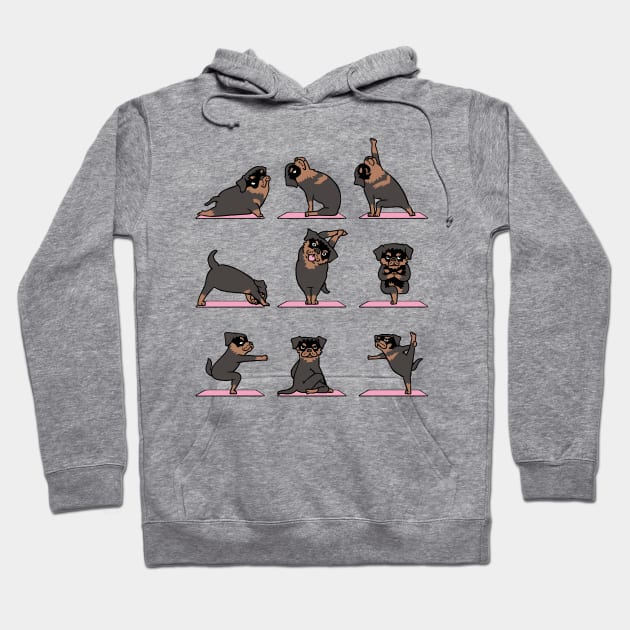 Rottweiler Yoga Hoodie by huebucket